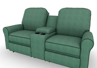 Transitional Power Reclining Rocker Loveseat with Console and Power Tilt Headrest