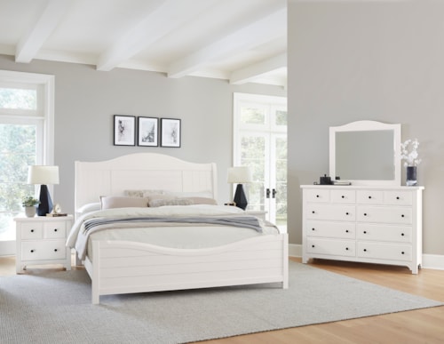 Farmhouse 4-Piece Queen Sleigh Bedroom Set