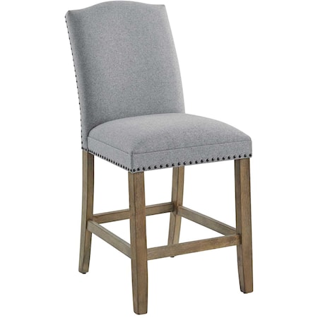 Counter Stool with Black Nailhead Trim