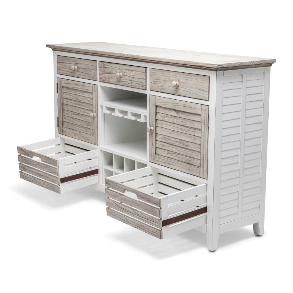 Sea Winds Trading Company Islamorada Occasional Collection Sideboard with Wine Rack