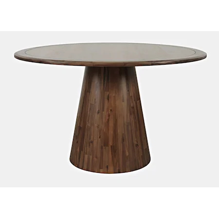 Contemporary Nash Round Dining Pedestal Table