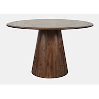 Contemporary Nash Round Dining Pedestal Table