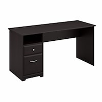 Cabot 60W Computer Desk with Drawers in Espresso Oak