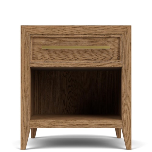 Contemporary 1-Drawer Nightstand with USB/USB-C Ports