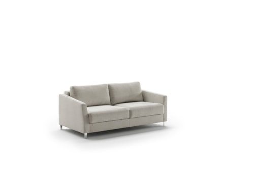 Contemporary Queen Size Loveseat Sleeper with Dual Motion Sleeper Mechanism