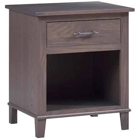 1-Drawer Nightstand with Opening