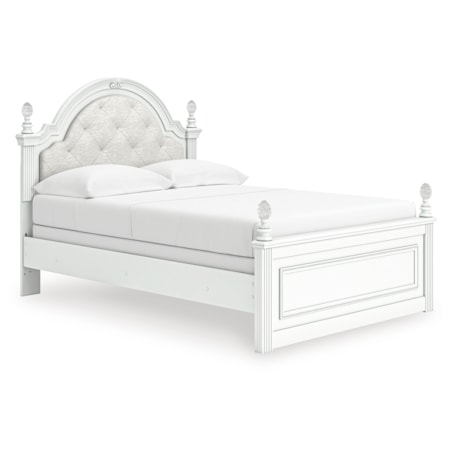 Full Upholstered Panel Bed