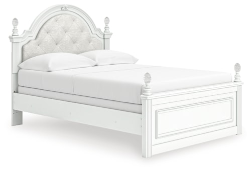 Full Upholstered Panel Bed