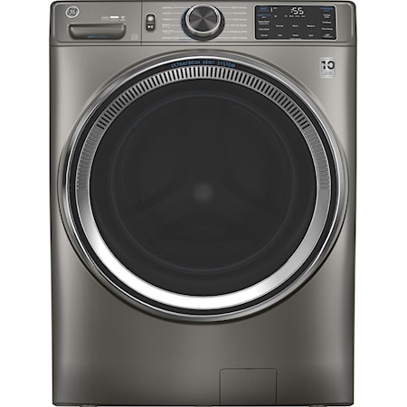 GE® 5.5 cu. ft. (IEC) Capacity Washer with Built-In Wifi Satin Nickel