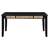 Contemporary 60" Table Desk with Drop-Front Keyboard Drawer