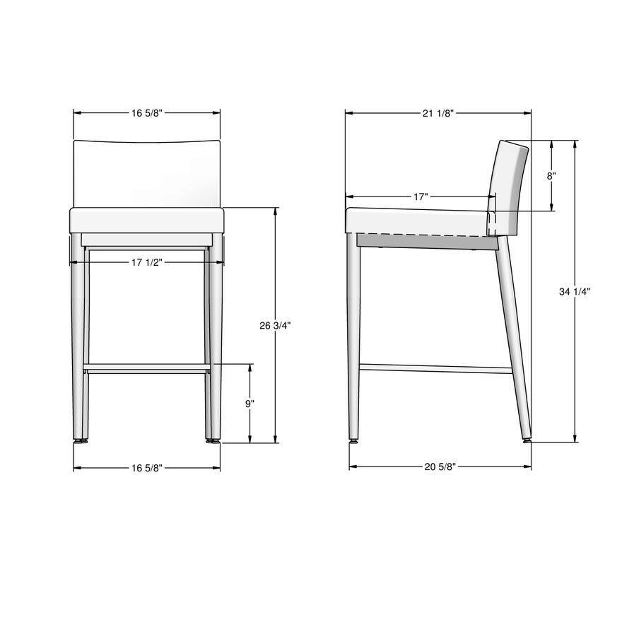 Amisco Hanson Upholstered Counter Height Stool