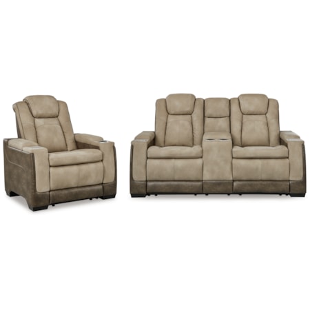 Power Reclining Loveseat And Power Recliner
