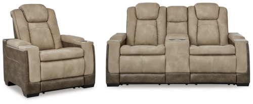 Power Reclining Loveseat And Power Recliner