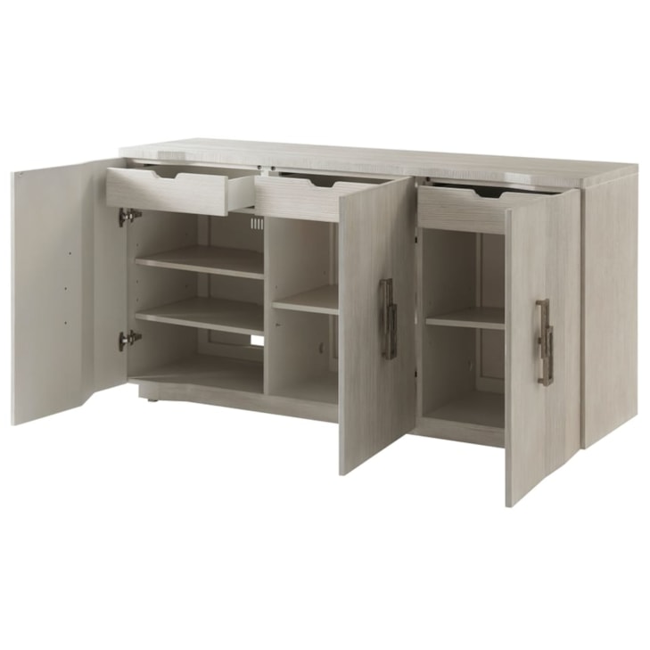 Theodore Alexander Breeze Pine Wire-Brushed Credenza