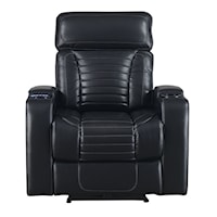 Dual-Power Leatherette Recliner