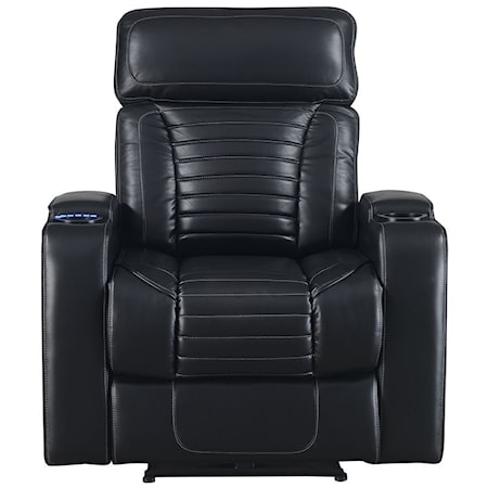 Dual-Power Leatherette Recliner