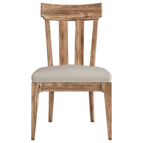 Side Chair Slat Back in Light Oak Finish