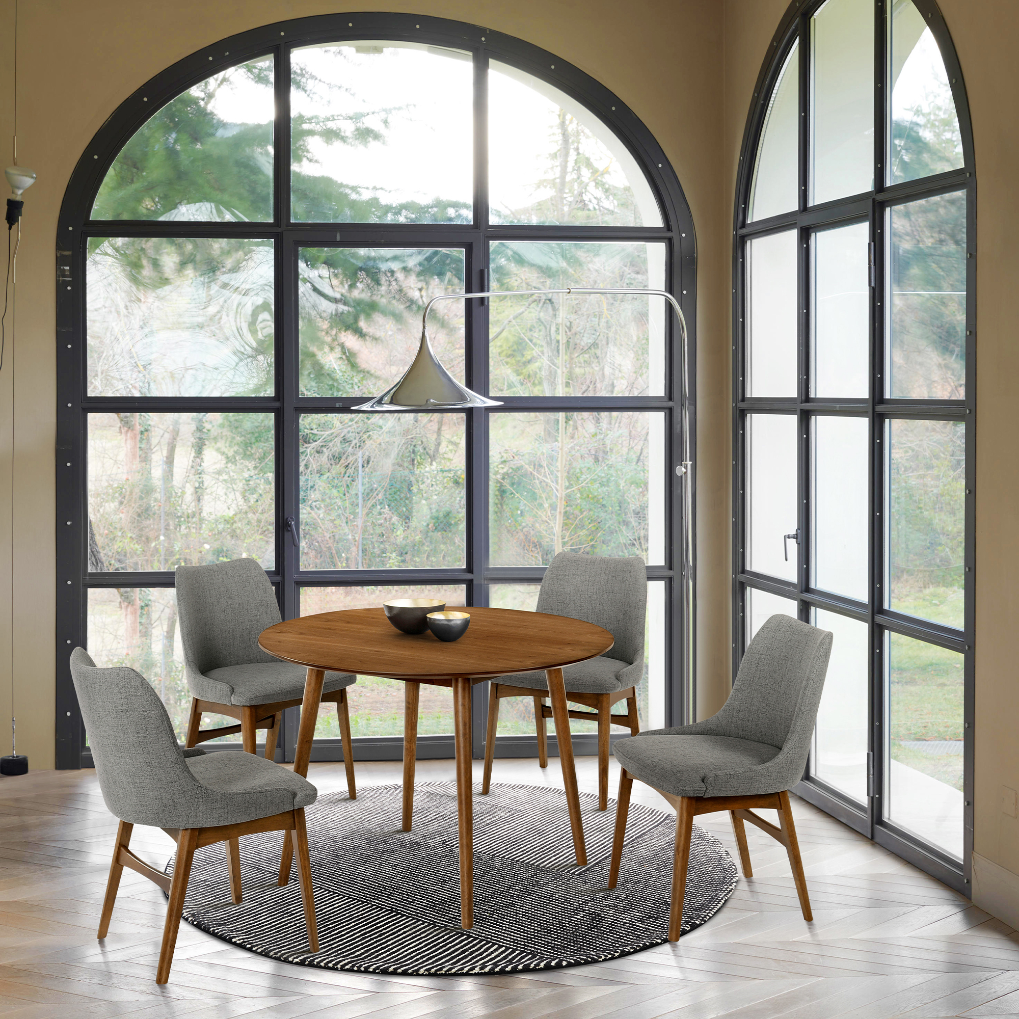 Armen Living Arcadia/Azalea 5-Piece Dining Set