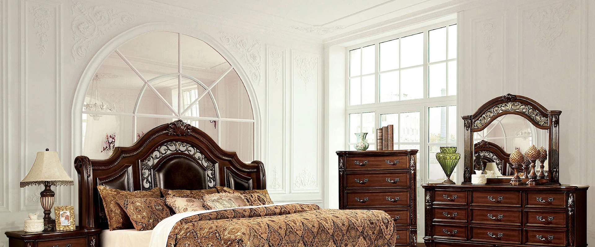 Traditional 4 Piece Queen Bedroom Set