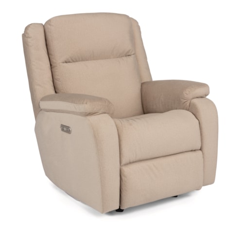 Casual Power Rocking Recliner with Power Headrest