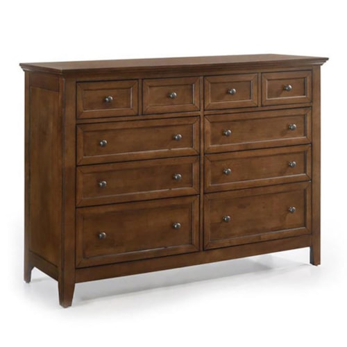 Transitional 10-Drawer Dresser