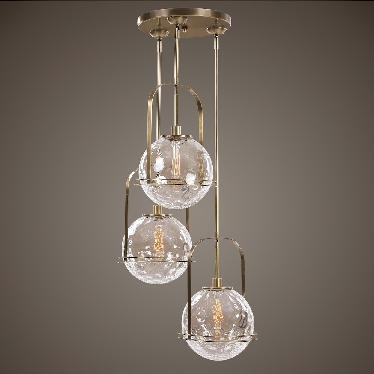 Uttermost Lighting Fixtures Pendant Lights 21541 Mimas 3 Light Cluster Pendant Wayside