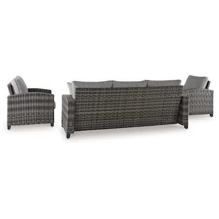 Outdoor Sofa/Chairs/Table Set (Set of 4)