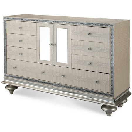 Upholstered 8-Drawer Dresser