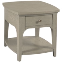Transitional 1-Drawer End Table with Shelf