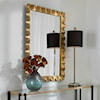 Uttermost Haya Haya Scalloped Gold Mirror