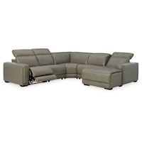 5-Piece Power Reclining Sectional with Chaise