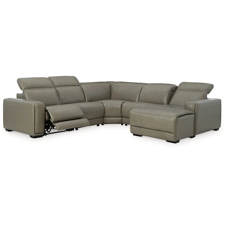5-Piece Power Reclining Sectional with Chaise