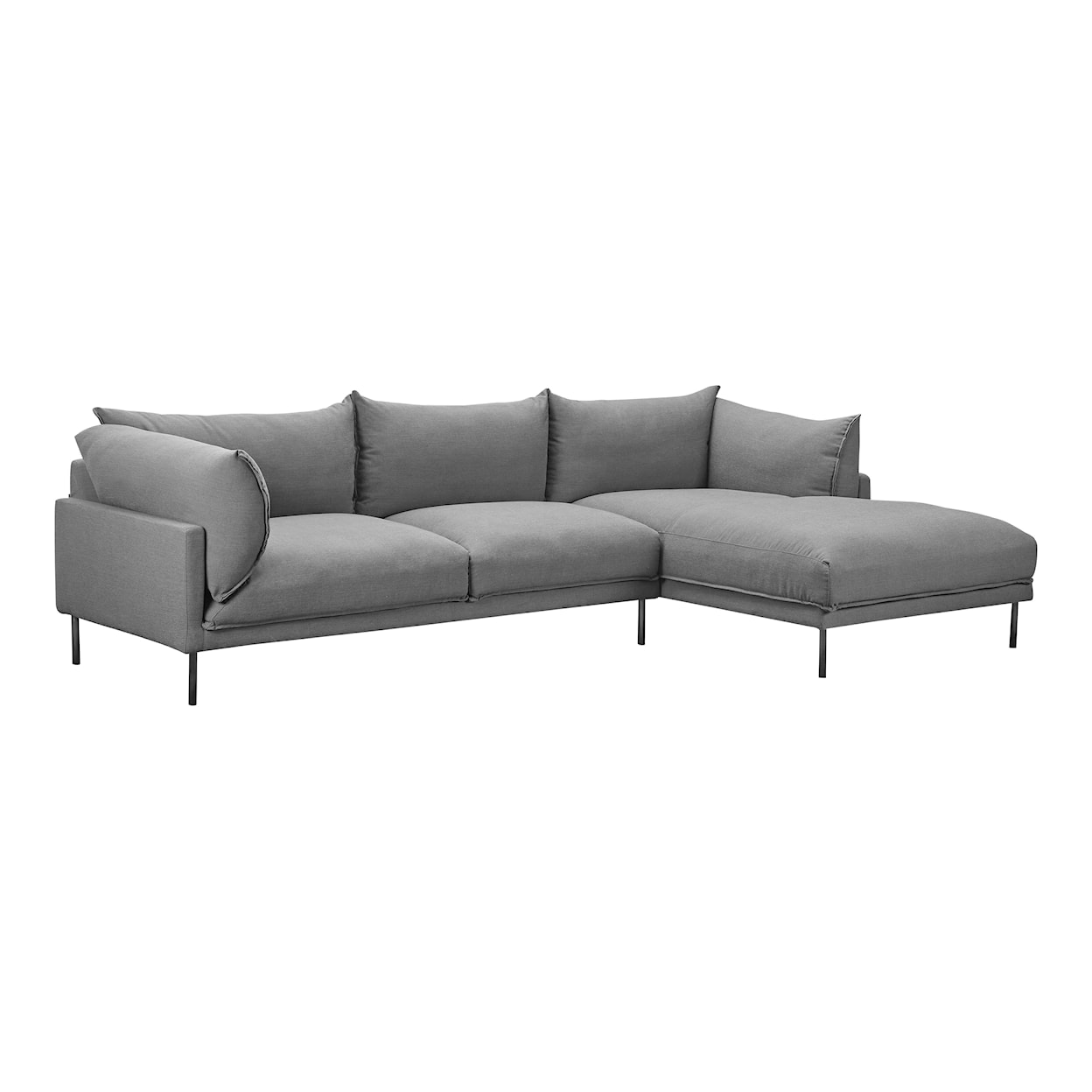 Moe's Home Collection Jamara Jamara Sectional Charcoal Right