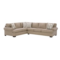 Becker Transitional 2-Piece L-Shaped Sectional Sofa