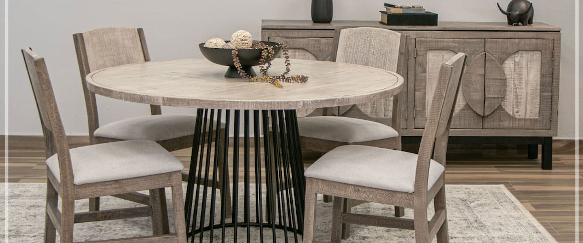 Transitional 5-Piece Dining Set