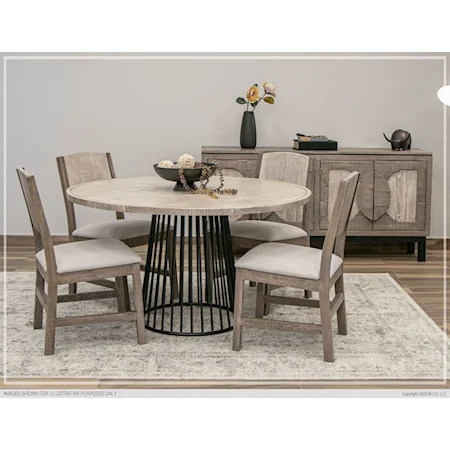 Transitional 5-Piece Dining Set