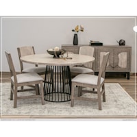 Transitional 5-Piece Dining Set