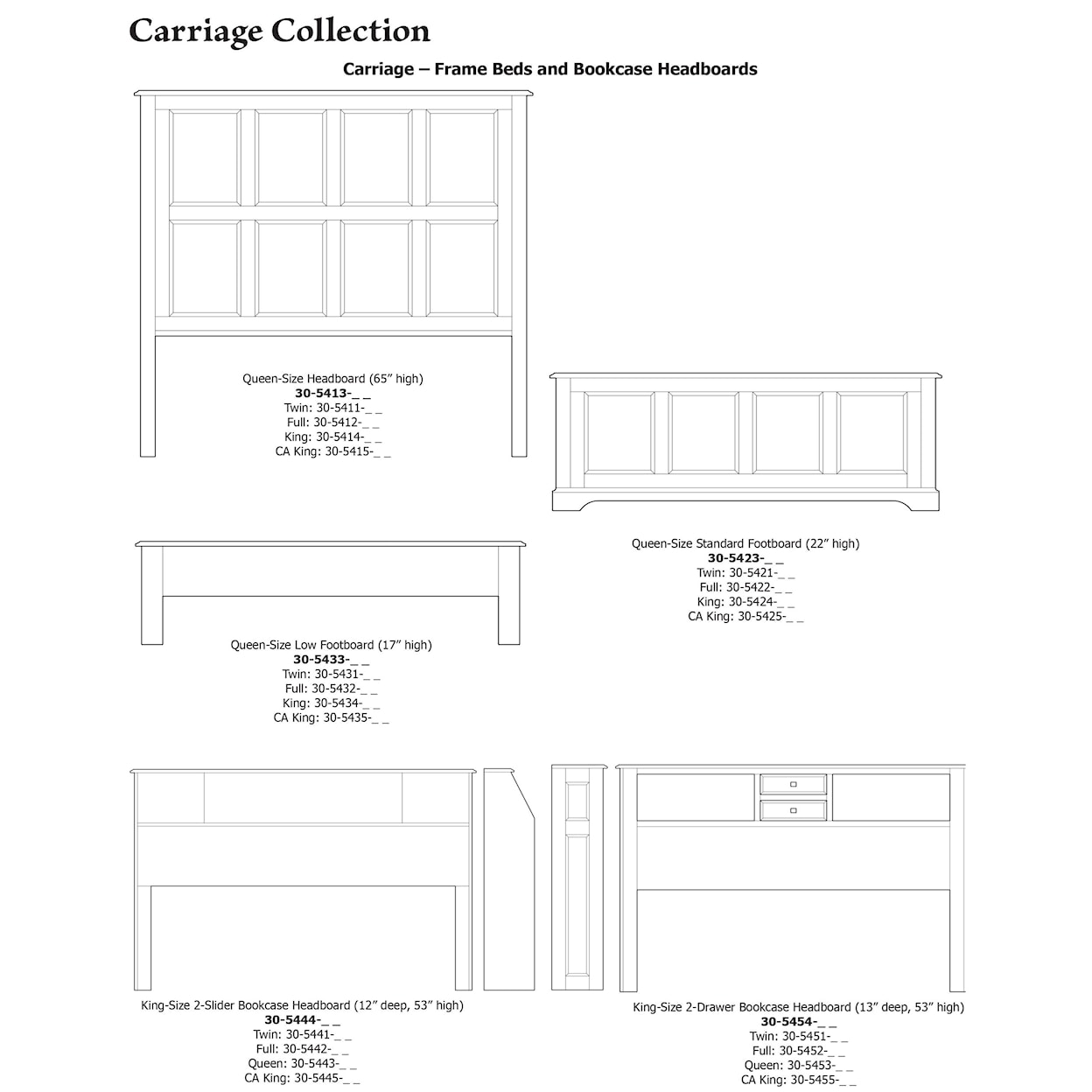 Daniels Amish Carriage Queen-Size Bed