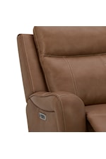 Paramount Living Haywood Contemporary Power Reclining Console Loveseat with Cup Holders