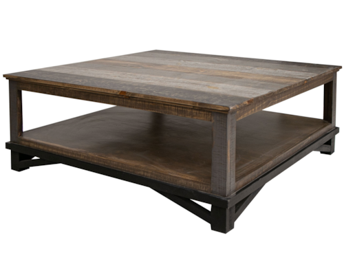 Rustic Cocktail Table with Casters