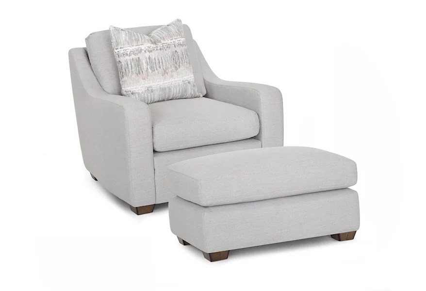 865 Stafford Chair and Ottoman by Franklin at Virginia Furniture Market