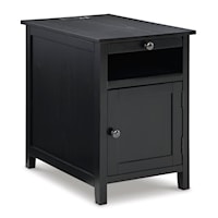Black Chairside End Table