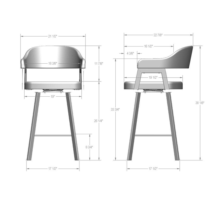 Upholstered Counter Height Swivel Stool