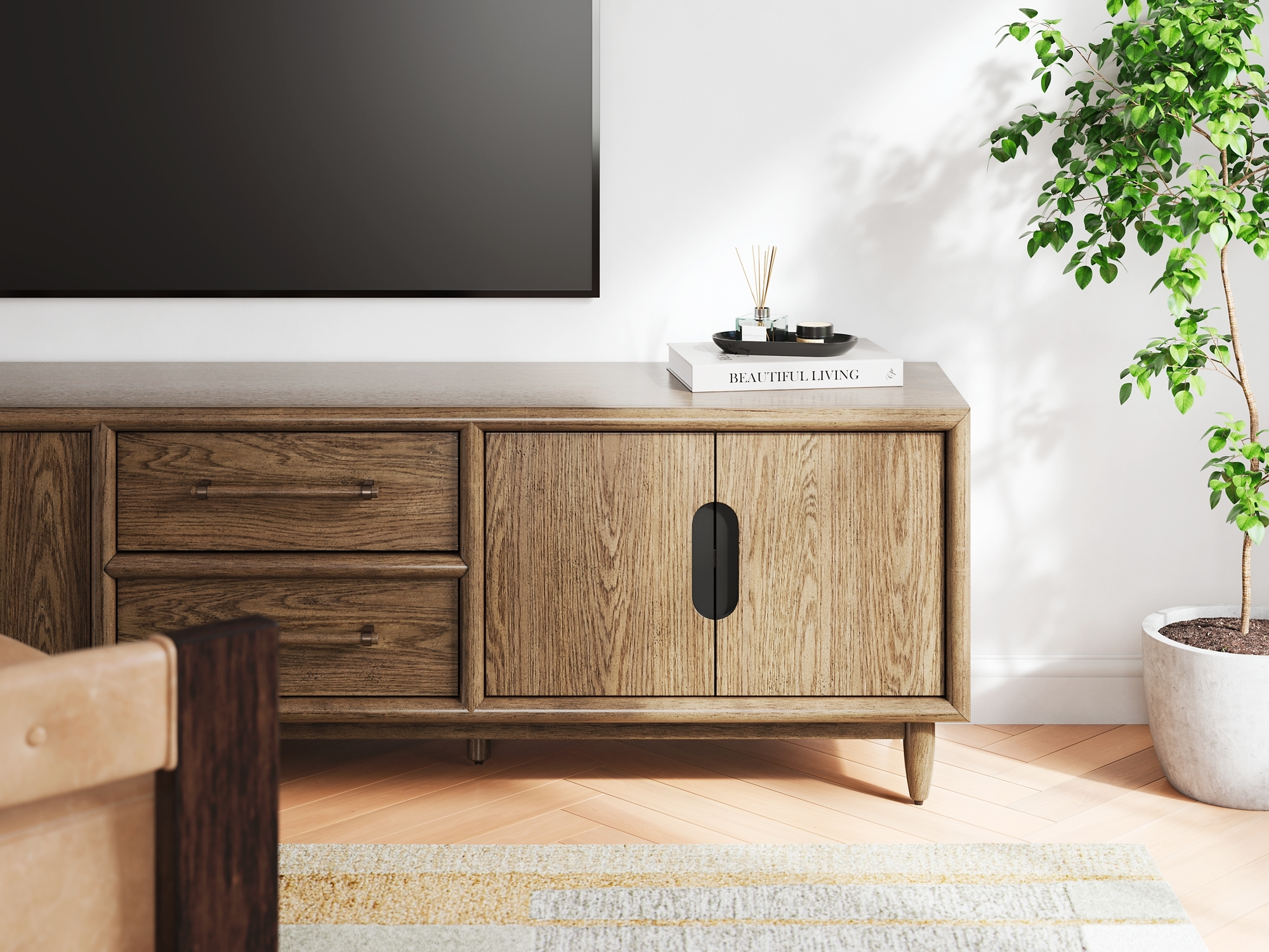 Signature Design by Ashley Roanhowe Extra Large TV Stand