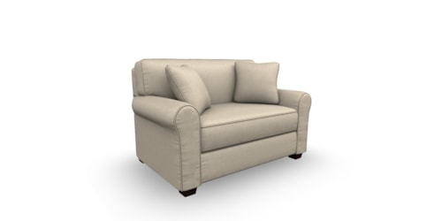 Transitional Chair and a Half with Two Pillows