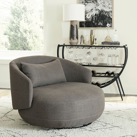 Swivel Cuddler Accent Chair