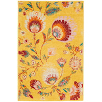 2' x 3' Yellow Multicolor Rectangle Rug