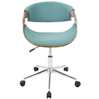 Mid Century Modern Office Chair with Casters