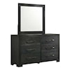 Elements International Allan Twin Panel 5Pc Bedroom Set In Black