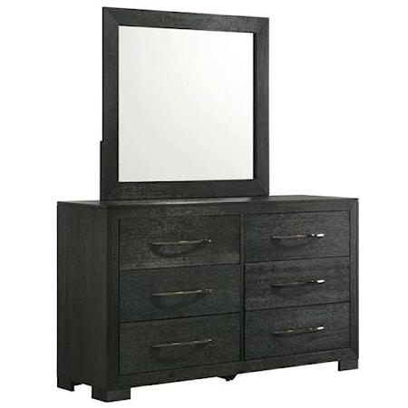 Dresser &amp; Mirror Set In Black